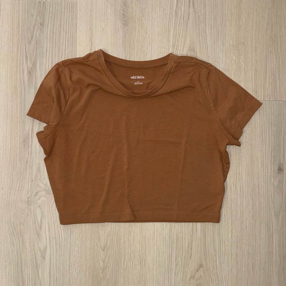 Wild Fable Tan Crop Top